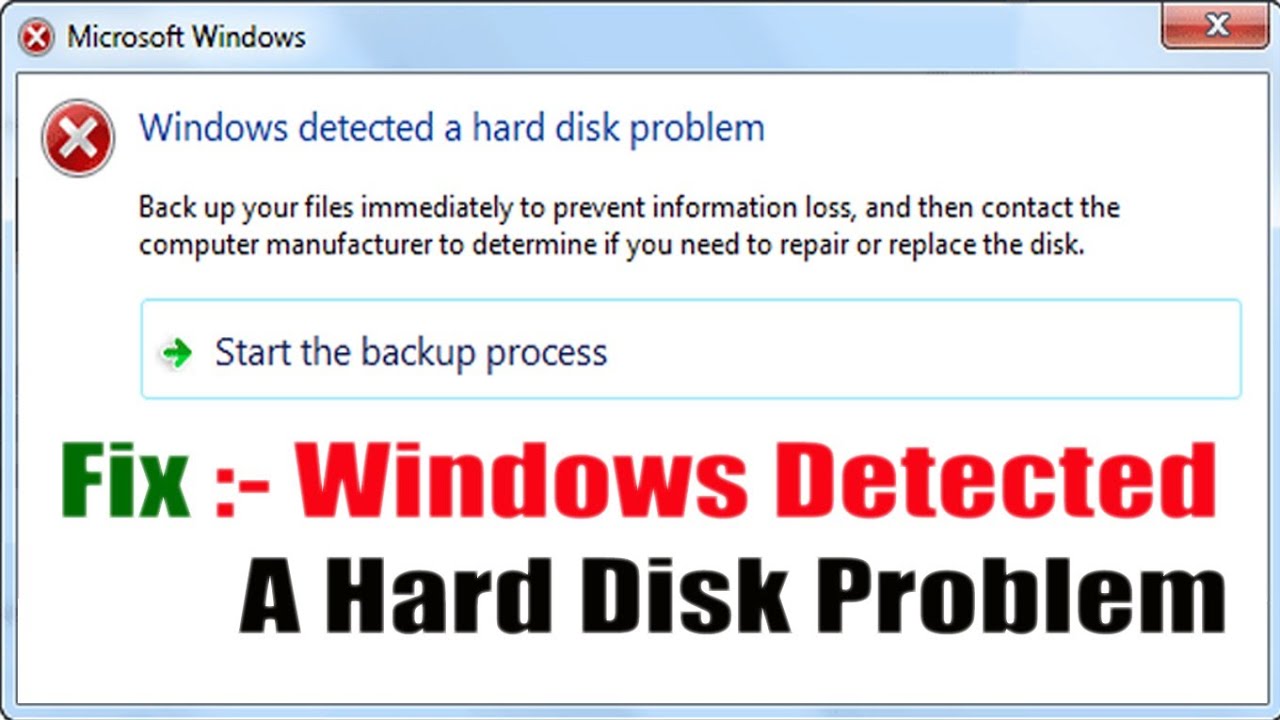 Windows Detected A Hard Disk Problem (5 Ways)
